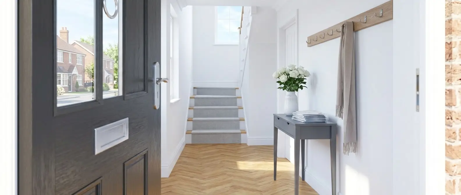 Welcoming clean home entrance